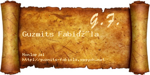 Guzmits Fabióla névjegykártya